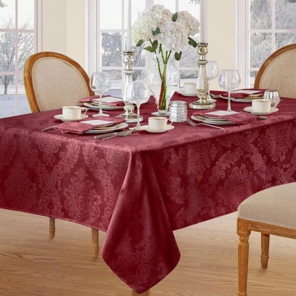 ELRENE 60" x 144" Barcelona Damask Tablecloth - Picture 2 of 3